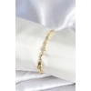Pirinç Gold Renk Kadın Manifest Bileklik