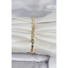 Pirinç Gold Renk Zirkon Taşlı Ay ve Yıldız Model Kadın Bileklik
