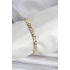 Pirinç Gold Renk Zirkon Taşlı Kadın Bileklik
