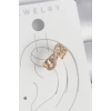 Pirinç Gold Renk Zirkon Taşlı Sonsuzluk Zincir Model Kadın Kıkırdak Küpe