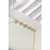Pirinç Gold Renk Zirkon Taşlı Yıldız Model Kadın Şahmeran