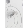 Pirinç Gümüş Renk Zirkon Taşlı Kıkırdak Model Kadın Küpe