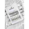 Pirinç Karışık Halka Model Gümüş Renk 6 Çift Kadın Küpe Set