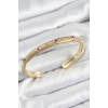 Pirinç Renkli Zirkon Taşlı Vintage Model Gold Renk Kadın Kelepçe
