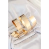 Pirinç Sarmal Gold Renk Kadın Pazu Bileklik