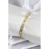 Pirinç VIP Seri Gold Renk Zirkon Taşlı Model Kadın Bileklik