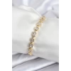 Pirinç VIP Seri Zirkon Taşlı Gold Renk Kadın Bileklik