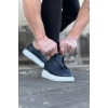 WG010 Lacivert Cilt Erkek Casual Ayakkabı