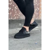 WG016 Kömür Rugan Triko Erkek Casual Ayakkabı