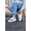 WG040 Beyaz Kırmızı Erkek Casual Ayakkabı