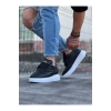 WG094 Siyah Cilt Erkek Casual Ayakkabı