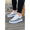 WG162 Beyaz Gri Ortopedik Taban Erkek Casual Ayakkabı