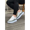 WG162 Beyaz Gri Ortopedik Taban Erkek Casual Ayakkabı