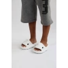WG500 Köpekbalığı Beyaz Unisex Tam Ortopedik Terlik Shark Slides Cocuk