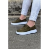 WG508 Haki Süet Ortopedik Taban Erkek Casual Ayakkabı