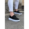 WG508 Siyah Cilt Ortopedik Taban Erkek Casual Ayakkabı