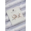 Xuping Rose Renk Zirkon Taşlı Yıldız Model Earcuff Küpe