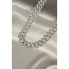 Yeni Sezon Zirkon Taşlı Şık Tasarımlı Kadın Çelik Kolye