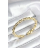 Zincir Model Gold Renk Pirinç Kadın Bileklik