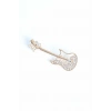 Zirkon Taşlı Metal Broş