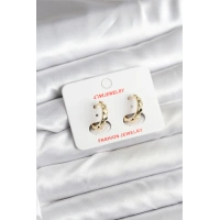 14K Gold Renk Kaplama CM Kadın Küpe