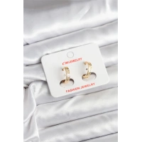 14K Gold Renk Kaplama CM Kadın Küpe