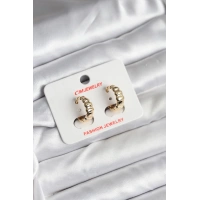 14K Gold Renk Kaplama CM Kadın Küpe