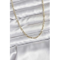 14K Gold Renk Kaplama Kuşgözü Zincir Model Pirinç CM Kadın Kolye