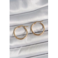 316 Çelik Gold Renk 22mm Kadın Halka Model Kadın Küpe