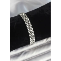 316L Çelik 9 mm Kalınlıkta Gümüş Renkli Erkek Bileklik