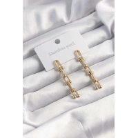 316L Çelik Altın Renk Sallantılı Model Küpe