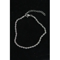 316L Çelik Burgu Model Gümüş Renk Erkek Bileklik