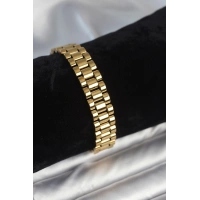 316L Çelik Gold Renk 12 mm Kalınlık Erkek Bileklik