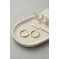 316L Çelik Gold Renk 22 mm Halka Küpe