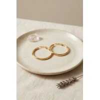 316L Çelik Gold Renk 28 mm Halka Küpe