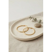 316L Çelik Gold Renk 36 mm Halka Küpe