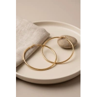 316L Çelik Gold Renk 66 mm Halka Küpe