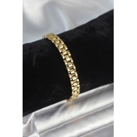 316L Çelik Gold Renk 7 mm Kalınlık Erkek Bileklik