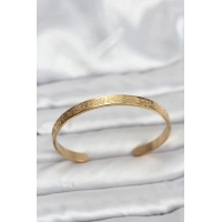 316L Çelik Gold Renk Ayetel Kürsi Yazılı Bileklik