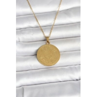 316L Çelik Gold Renk Ayetel Kürsi Yazılı Kolye