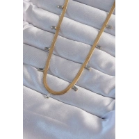 316L Çelik Gold Renk Baget Taşlı İtalyan Zincir Kolye