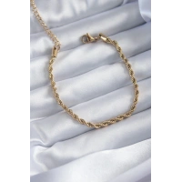 316L Çelik Gold Renk Burgu Model Kadın Bileklik