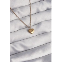 316L Çelik Gold Renk Kalp Model Love Kolye