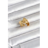 316L Çelik Gold Renk Lotus Model Kadın Yüzük