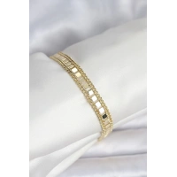 316L Çelik Gold Renk Pullu Zincir Model Kadın Bileklik