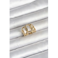 316L Çelik Gold Renk Samanyolu Model Kadın Yüzük