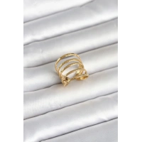 316L Çelik Gold Renk Sıralı Model Kadın Yüzük