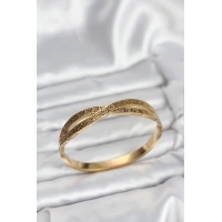 316L Çelik Gold Renk Vintage Kadın Kelepçe Bileklik