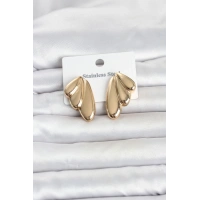316L Çelik Gold Renk Vintage Kadın Küpe