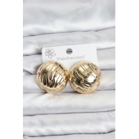 316L Çelik Gold Renk Vintage Kadın Küpe